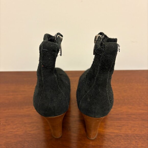 Enzo Angiolini Black Leather & Suede heeled booties - Picture 3 of 6